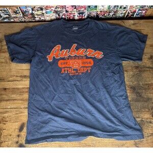 J American Auburn Tigers T Shirt Athletic Department Men’s Lrg 100% Cotton NCAA